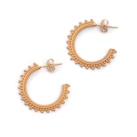 Brass 22k Gold Plated Half Circle Hoop earring For women, Wholesale jewelry